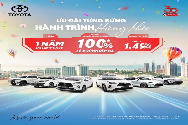 Chương Trình khuyến mại tháng 10/2025 tại Toyota Nam Định