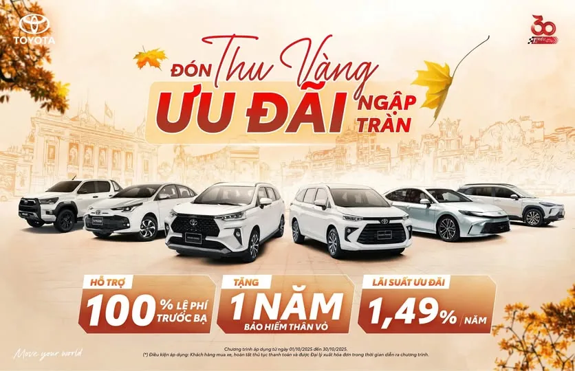 Chương Trình khuyến mại tháng 11/2025 tại Toyota Nam Định